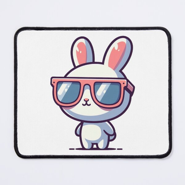 Item preview, Cute Cartoon Bunny in Big Sunglasses – Sweet & Stylish designed and sold by Confuzz1ed.