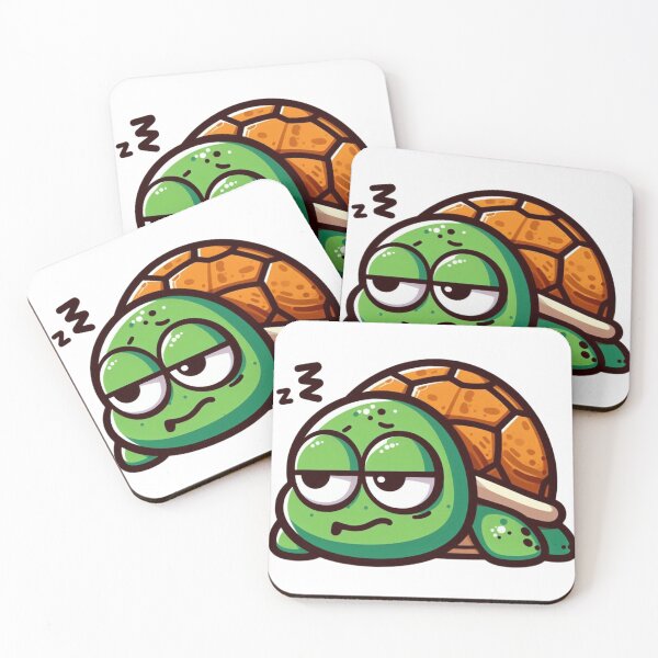Item preview, Laid-Back Cartoon Turtle – Slow and Smooth Attitude designed and sold by Confuzz1ed.