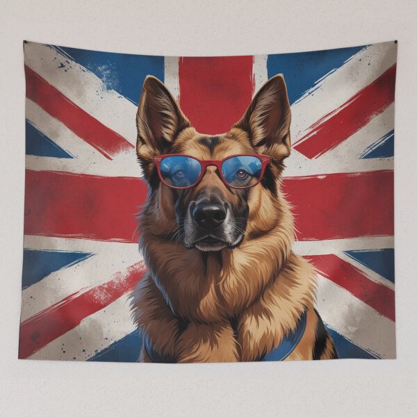 Item preview, Patriotic german shepherd lover UK flag england designed and sold by jackoslimited.