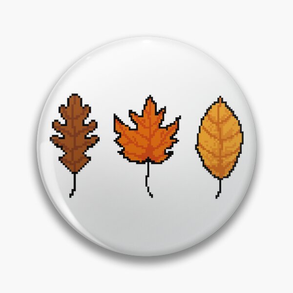 Item preview, Hojas de otoño en píxeles designed and sold by Potattoo.