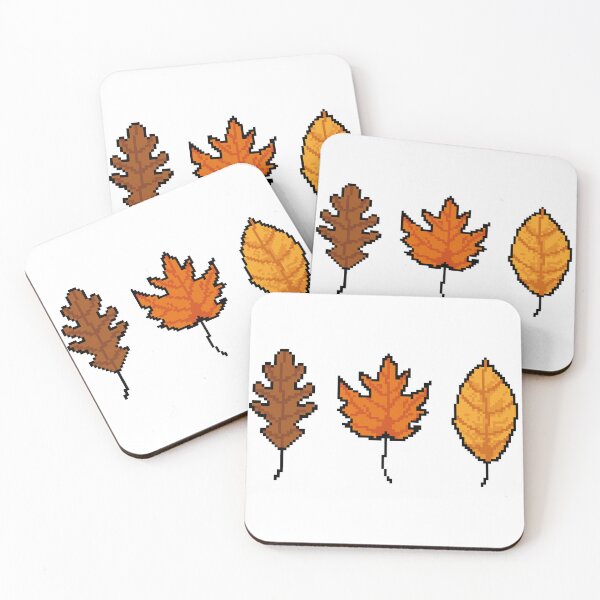 Item preview, Autumn Pixel Leaves designed and sold by Potattoo.