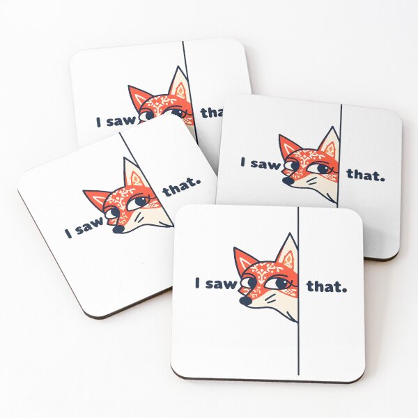 Item preview, I Saw That Nosey Fox - Curious Scandinavian Folk Art by heidiannemorris © designed and sold by FOLK ART FUSION by heidiannemorris.