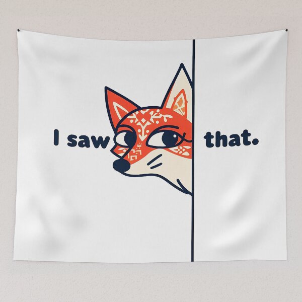 Item preview, I Saw That Nosey Fox - Curious Scandinavian Folk Art by heidiannemorris © designed and sold by FOLK ART FUSION by heidiannemorris.