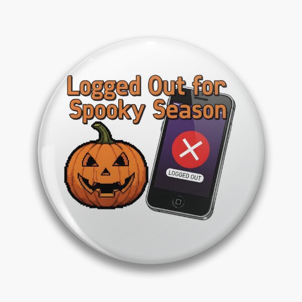 Item preview, Logged Out For Spooky Season Halloween Phone Screen Pumpkin Digital Detox Funny Shirt designed and sold by AnnDesignStudio.