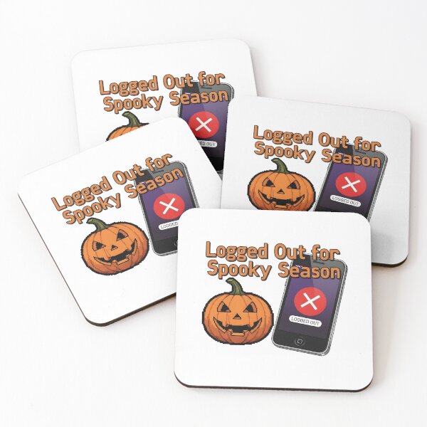 Item preview, Logged Out For Spooky Season Halloween Phone Screen Pumpkin Digital Detox Funny Shirt designed and sold by AnnDesignStudio.