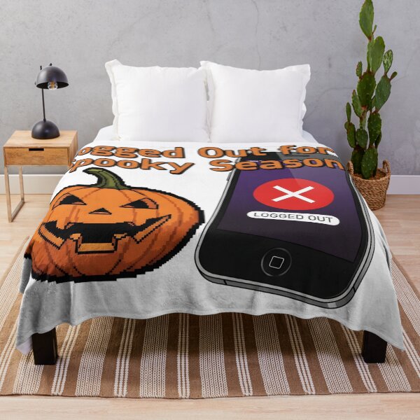 Item preview, Logged Out For Spooky Season Halloween Phone Screen Pumpkin Digital Detox Funny Shirt designed and sold by AnnDesignStudio.