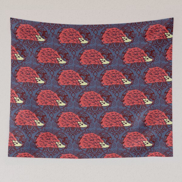 Item preview, Festive Hedgehogs Pattern - Whimsical Holiday Animal Design for Kids   designed and sold by silverhoneybee.