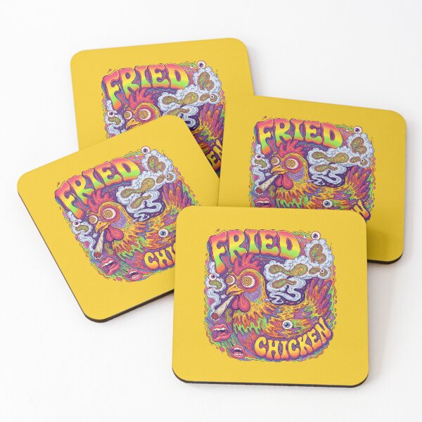 Item preview, Fried Chicken 420 Stoner Meme Psychedelic  designed and sold by rafalZielinski.