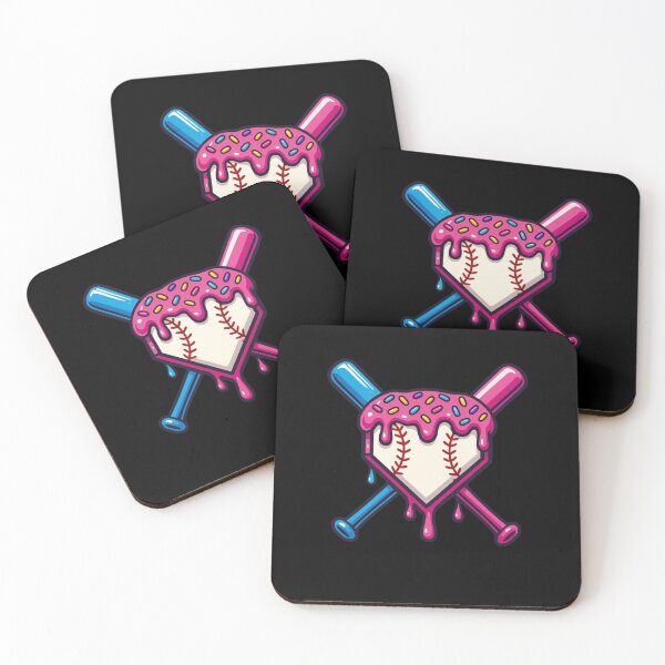 Item preview, Candy Heart Baseball with Colorful Bats designed and sold by stylechoc.