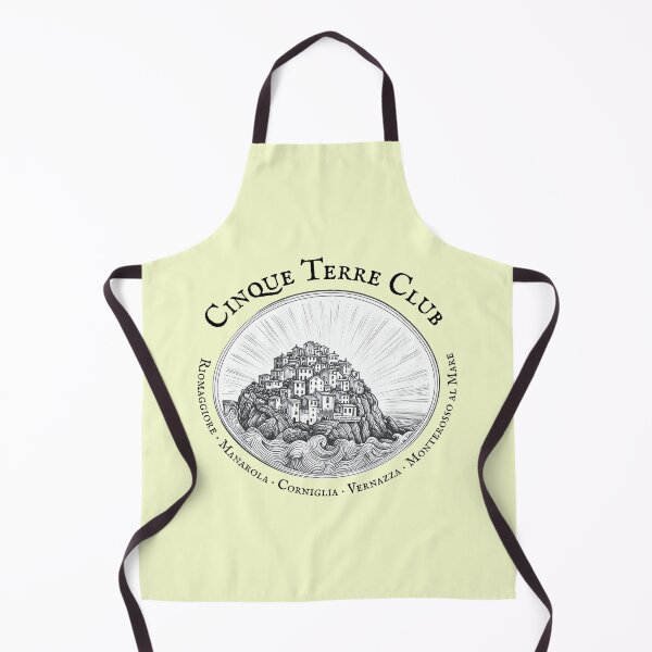 Item preview, Cinque Terre Club, engraved Italian Ligurian coast ilustration designed and sold by kacperartdesign.