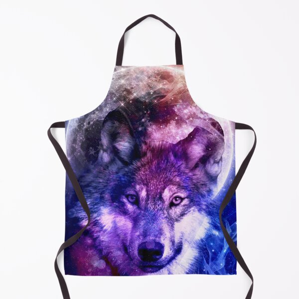 Item preview, Mystical Galaxy Wolf face - Purple Cosmic Spirit Animal Art designed and sold by CharlieCreates.