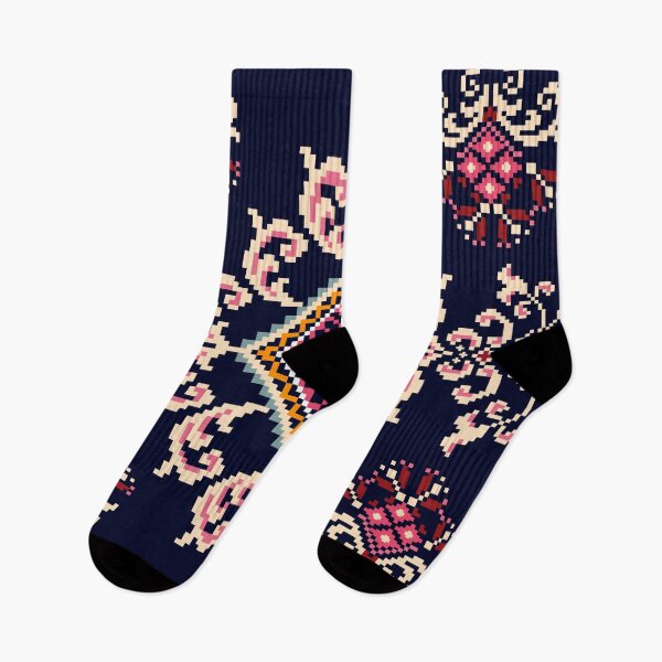 Item preview, Pink Red Pixel Ethnic Textile Pattern designed and sold by MNX.