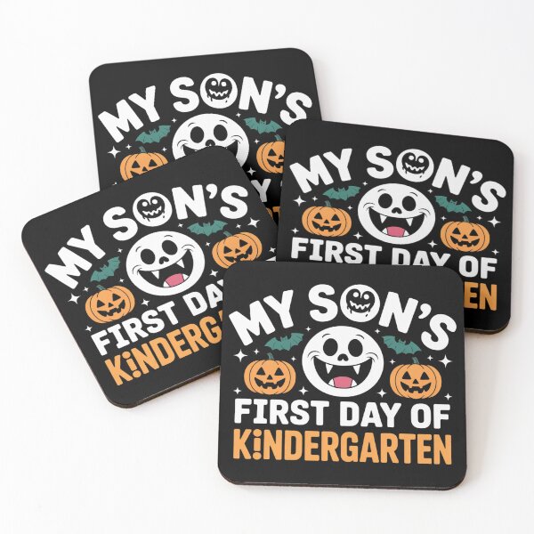 Item preview, My Son’s First Day of Kindergarten Halloween Pumpkin T-SHIRT  designed and sold by podlook.