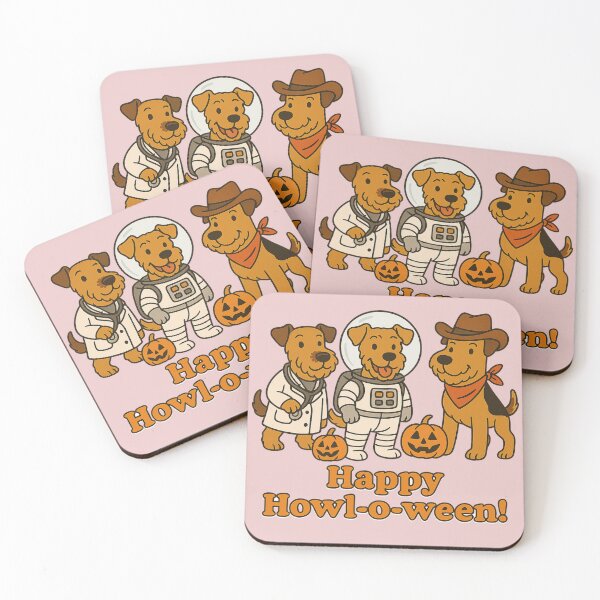Item preview, Airedale Terrier Halloween - Doctor Astronaut Cowboy designed and sold by HugelItOut.