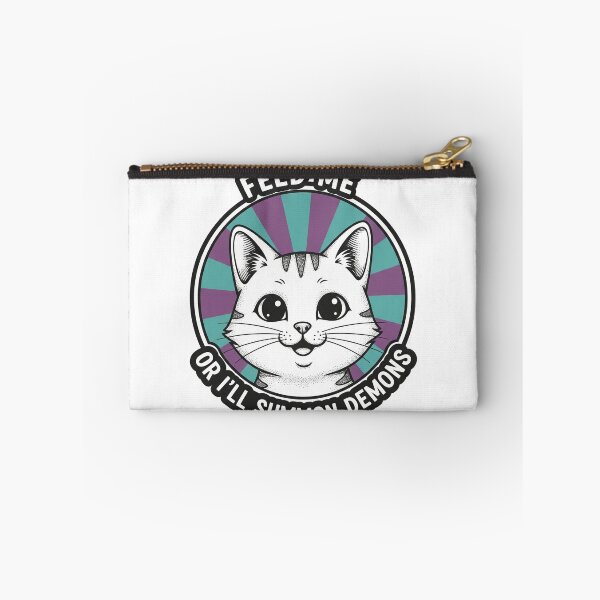 Item preview, Feed Me Or I'll Summon Demons Funny Cat designed and sold by Owcomm.