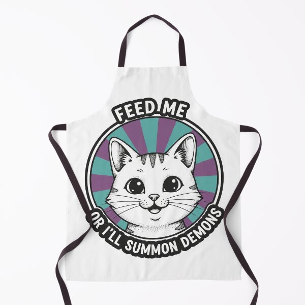 Item preview, Feed Me Or I'll Summon Demons Funny Cat designed and sold by Owcomm.