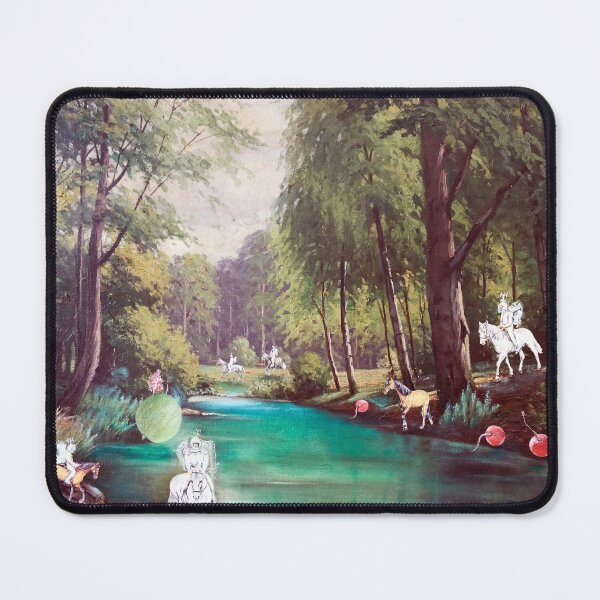 Item preview, “Astronauts on Horses at the Forest Spring” – Original painting by Daryush Shokof (oil on canvas, 2005) designed and sold by shokofart.