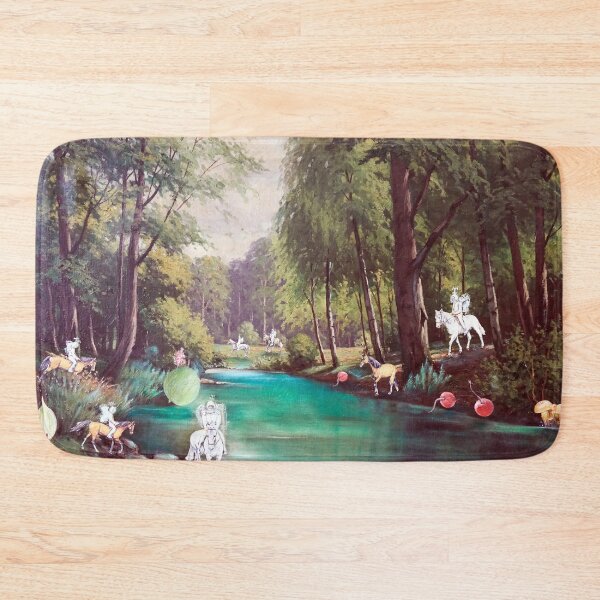 Item preview, “Astronauts on Horses at the Forest Spring” – Original painting by Daryush Shokof (oil on canvas, 2005) designed and sold by shokofart.
