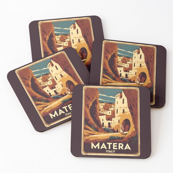 Item preview, A Vintage Travel Illustration of Matera - Italy designed and sold by GoodOldVintage.