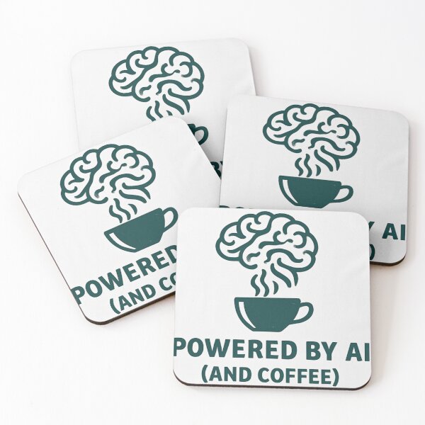 Item preview, Powered by AI (and Coffee) - Funny Tech Humor T-Shirt designed and sold by goodcrystals.