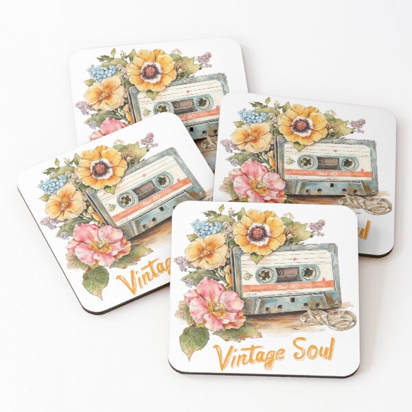 Item preview, Vintage Soul Mixtape – Retro Cassette Floral Art designed and sold by Gaviani Design Studio.
