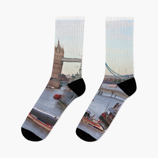 Item preview, Busy River Thames and Tower Bridge, London, England designed and sold by FranWest.