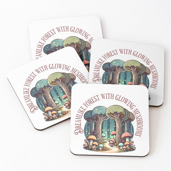 Item preview, Dreamlike forest with glowing mushrooms designed and sold by TrendingJoyPicks.