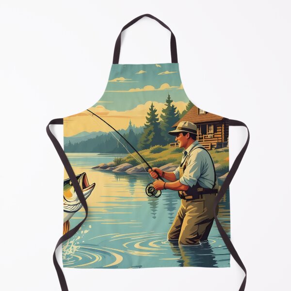 Item preview, Vintage Retro Fishing Poster designed and sold by Ameiva-Apparel.