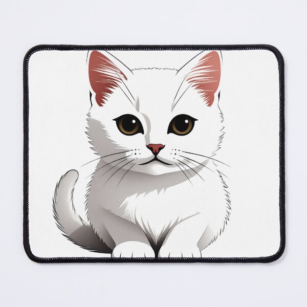 Aperçu de l'œuvre Illustration d'un adorable chaton blanc créée et vendue par takeng07.