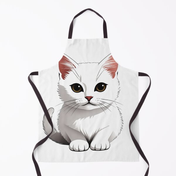 Item preview, Adorable White Kitten Illustration Art designed and sold by takeng07.