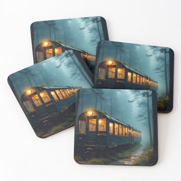 Item preview, Enchanted Forest Train at Twilight designed and sold by oanaunciuleanu.