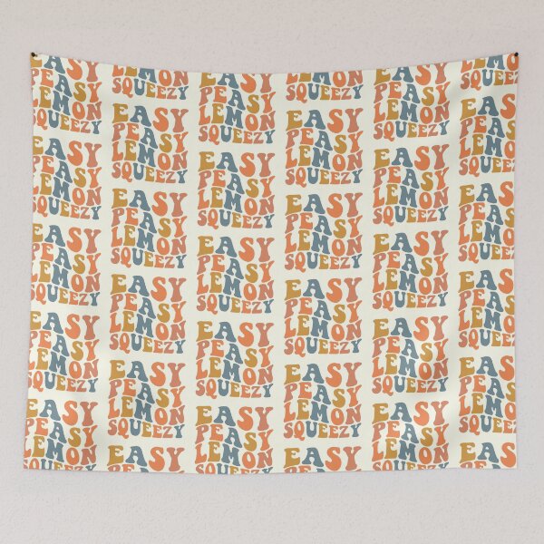 Item preview, Easy Peasy Lemon Squeezy – Retro Groovy Typography designed and sold by Wise-Geek.