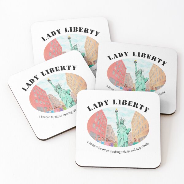 Item preview, Lady Liberty – A Beacon for Refuge and Freedom designed and sold by Ren's Red.