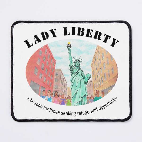 Item preview, Lady Liberty – A Beacon for Refuge and Freedom designed and sold by Ren's Red.