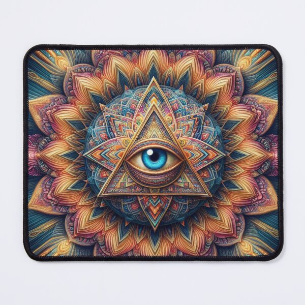 Item preview, Third Eye Triangle with Sunburst – Mystical Spiritual Geometry Design designed and sold by ashokreddy343.