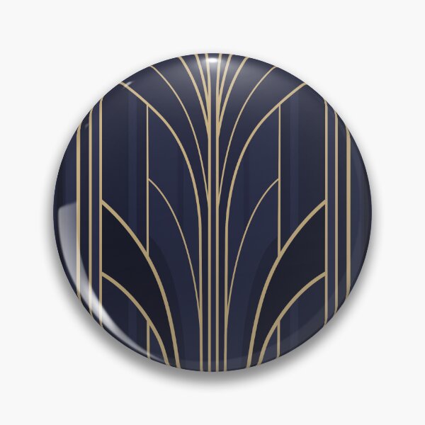 Item preview, Golden20s Art Deco Intertwined Architectural Arcs - Dark Blue designed and sold by klossisch.