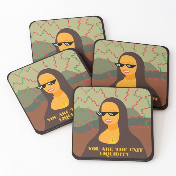 Item preview, You are the exit liquidity crypto Mona T-Shirt designed and sold by Oommen Studio .