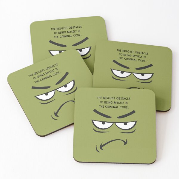 Item preview, The Biggest Obstacle to Being Myself – Dark Humor Quote Design designed and sold by doniaabraham.