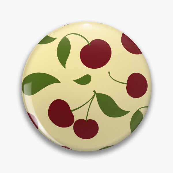 Artikelvorschau, Kirschen & Blätter Nahtloses Muster – Retro-Obstdesign auf Buttergelb entworfen und verkauft von AlenaArtStudio.