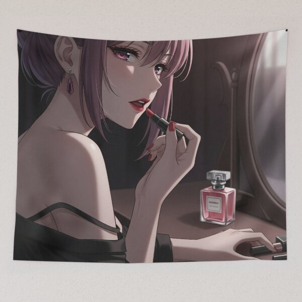 Item preview, Beautifull Waifu with red lips designed and sold by GerwantSHOP.