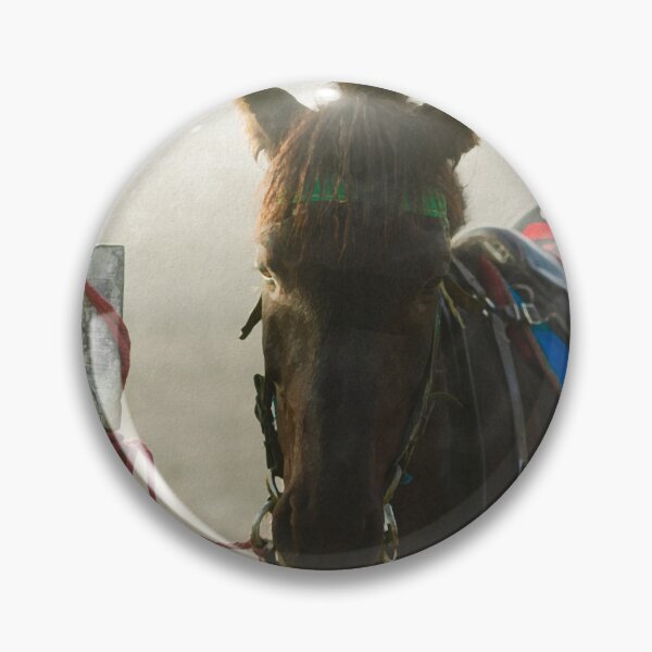 Item preview, horse waiting in fog in watercolor designed and sold by FotoMahieu.