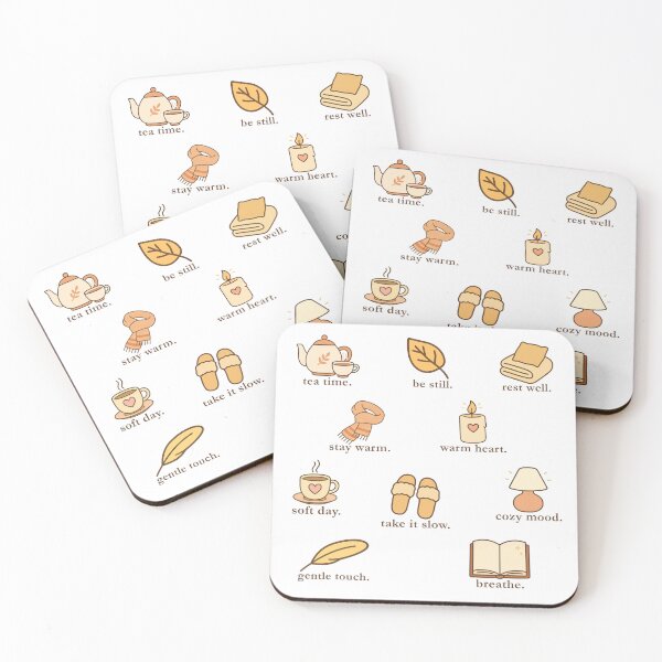 Item preview, Soft & Cozy Quote Sticker Pack | Minimal Aesthetic Positive Words | Cozy Wall Art Set designed and sold by HelloPumpui.