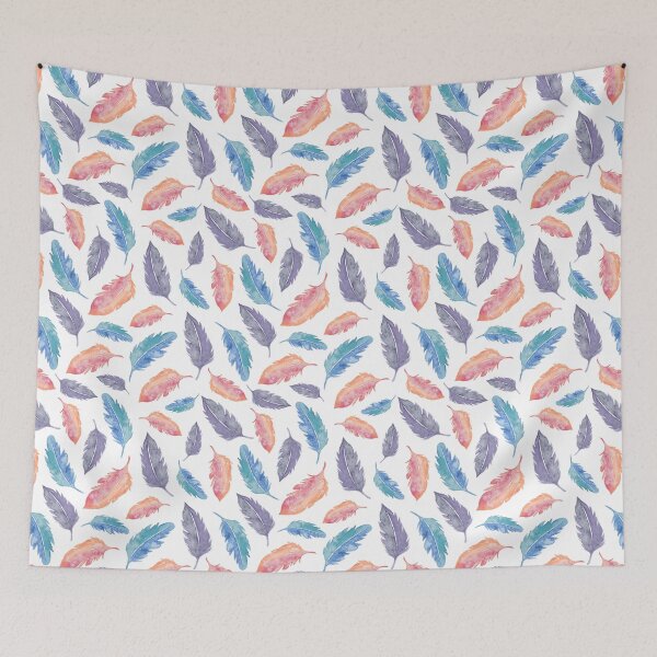 Item preview, Colorful Watercolor Feathers designed and sold by AffordableArtCo.