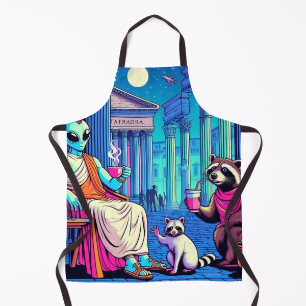 Item preview, alien and cute raccoon ancient rome designed and sold by Dogandesighn.