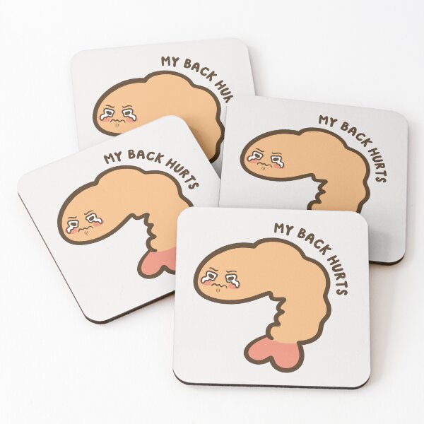 Item preview, my back hurts posture fried shrimp  designed and sold by kaybowzie.