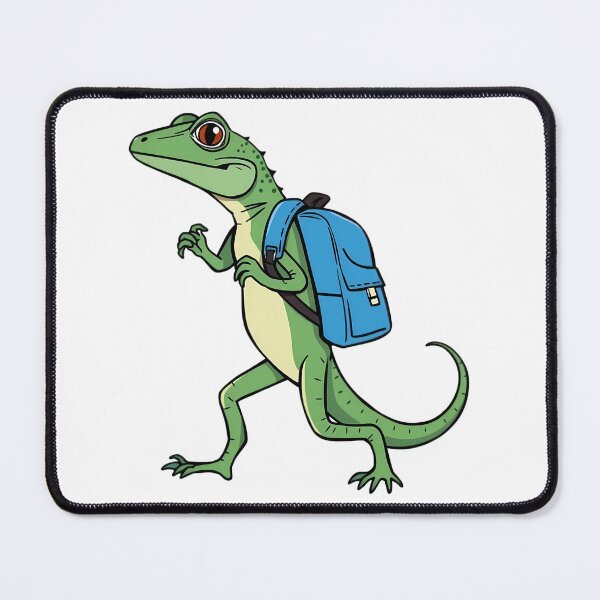 Item preview, A lizard, carrying a schoolbag to school designed and sold by DOG DESIGN.