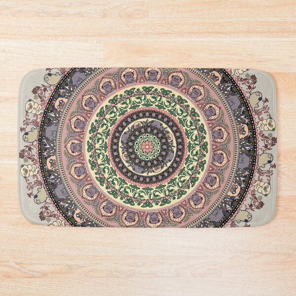 Item preview, Pug Yoga Medallion designed and sold by Huebucket.