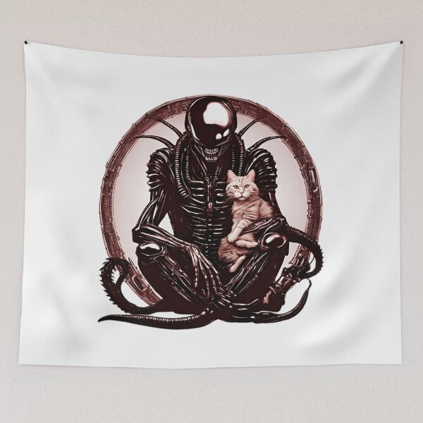Item preview, Xenomorph and a cat - Xenomorph designed and sold by Span-Le.