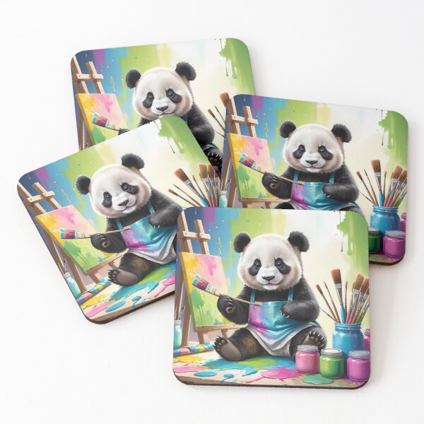 Item preview, Panda the Painter- Messy Paws colrfull illustration designed and sold by FilMate.