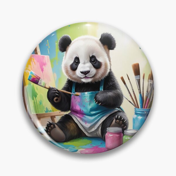 Artikelvorschau, Panda der Maler - Messy Paws farbenfrohe Illustration entworfen und verkauft von FilMate.